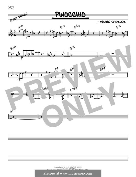 Pinocchio: Melody line (reharmonized version) by Wayne Shorter