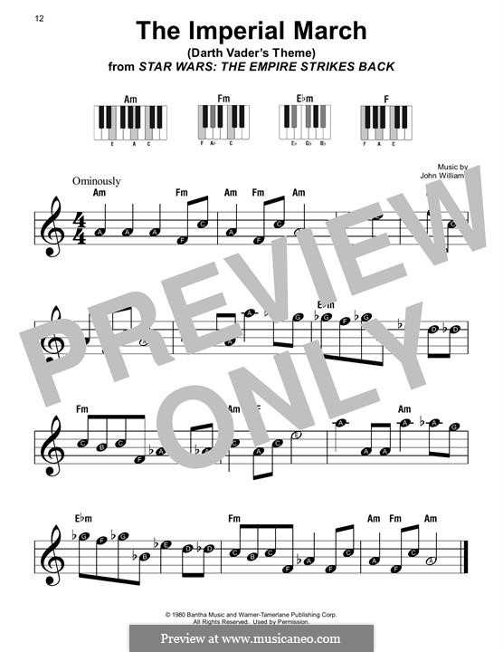 The Imperial March (Darth Vader's Theme): For easy piano by John Williams