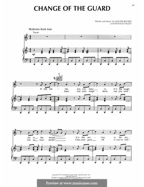 change of the guard meaning steely dan