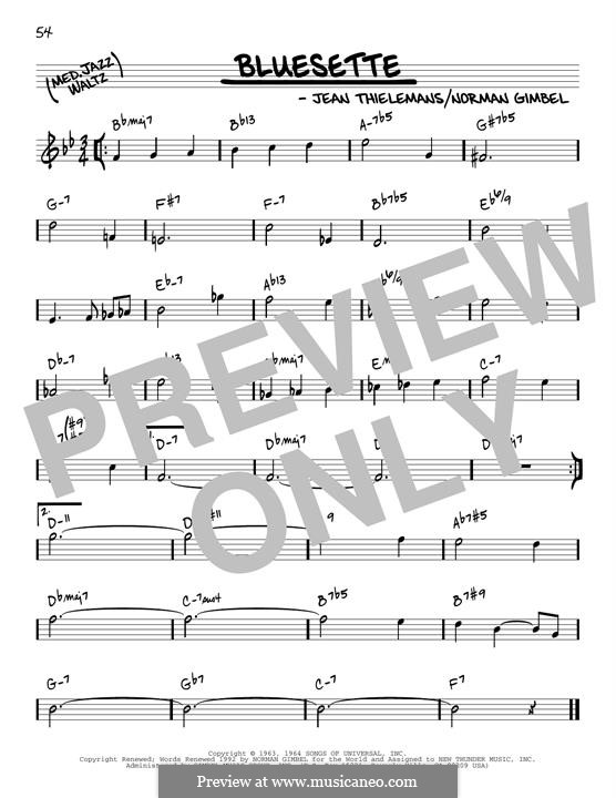Bluesette: Melody line (reharmonized version) by Jean Thielemans