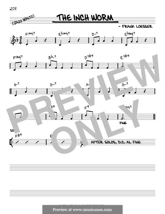 The Inch Worm (Paul McCartney): Melody line (reharmonized version) by Frank Loesser