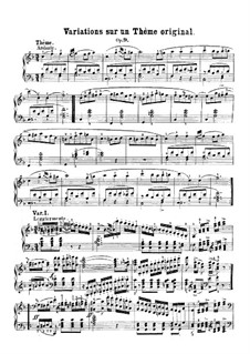 Variations on an Original Theme, J.55 Op.9: For a single performer by Carl Maria von Weber