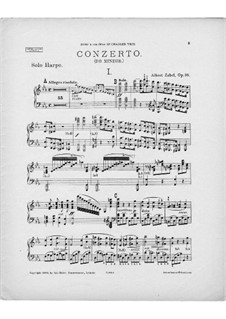 Harp Concerto in C Minor, Op.35: Version for harp and piano – harp part by Albert Zabel
