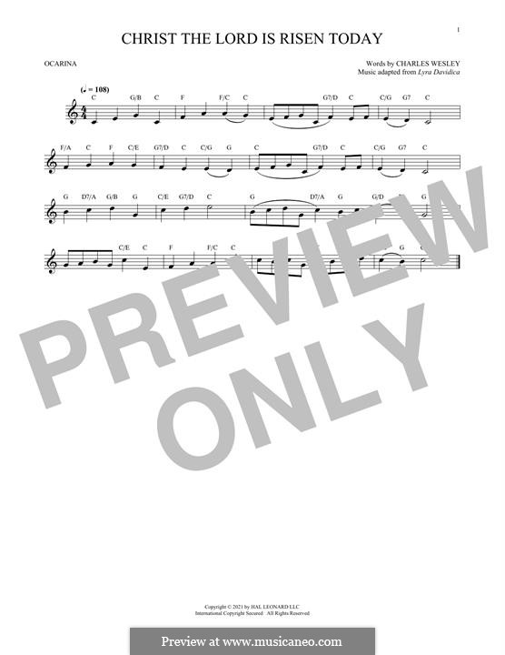 Christ the Lord Is Risen Today: For flute by folklore