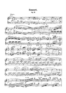 Concerto for Piano and Orchestra No.1, J.98 Op.11: Solo part by Carl Maria von Weber