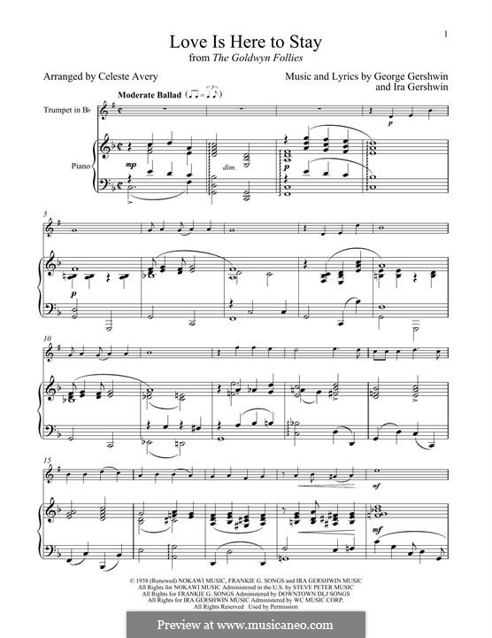 Instrumental version: For trumpet and piano by George Gershwin