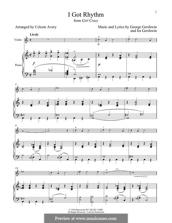 Instrumental version: For violin and piano by George Gershwin