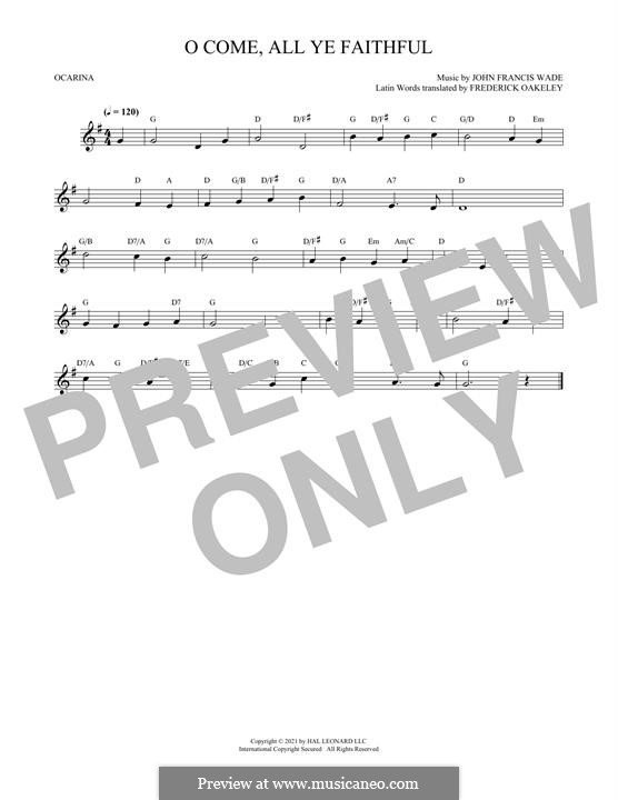 Instrumental version (Printable scores): For flute by John Francis Wade