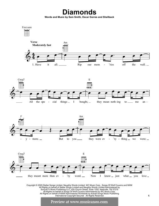Diamonds (Sam Smith): For ukulele by Shellback
