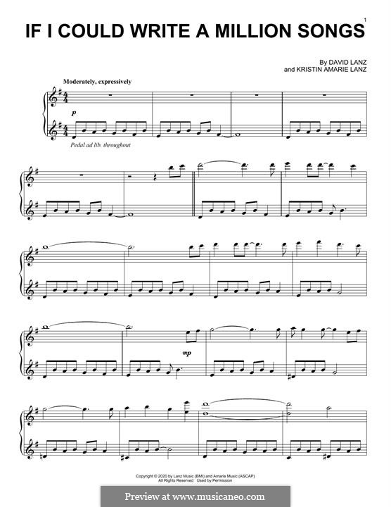 If I Could Write A Million Songs: If I Could Write A Million Songs by David Lanz