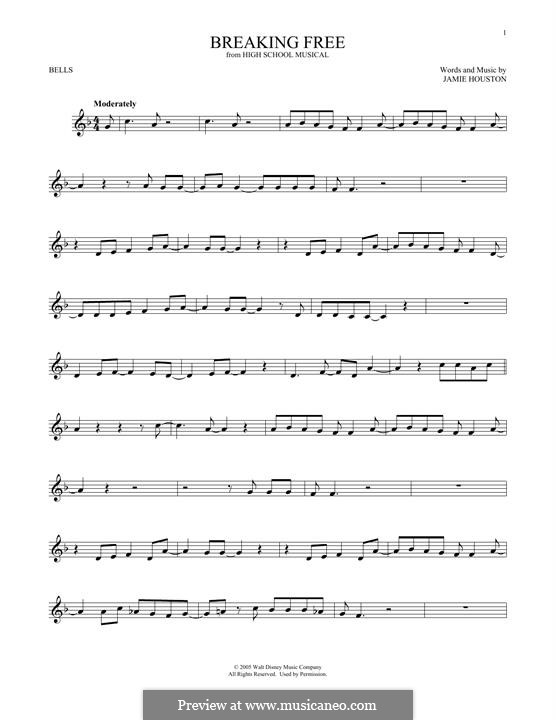 Breaking Free (from High School Musical): For glockenspiel by Jamie Houston