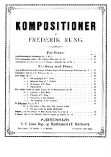 Two Folk Songs for Voice and Piano, Op.21: Two Folk Songs for Voice and Piano by Frederik Rung