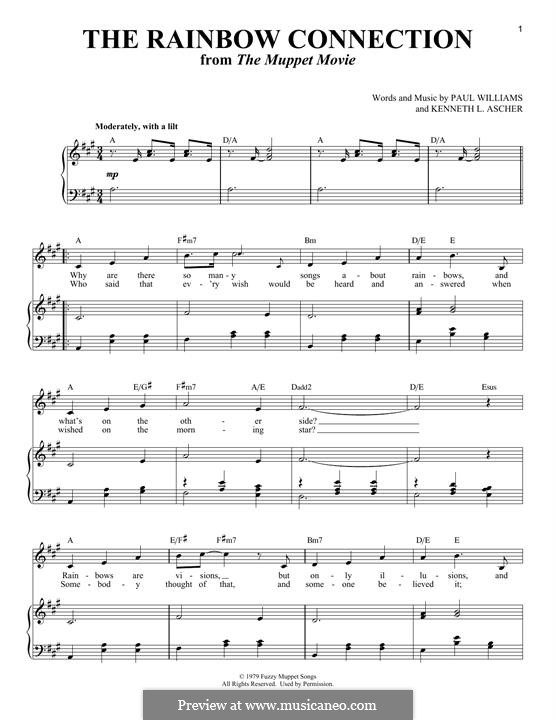The Rainbow Connection (Kermit the Frog): For voice and piano by Paul H. Williams, Kenneth L. Ascher