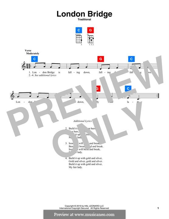 London Bridge: For ukulele by folklore