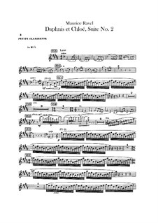 Daphnis et Chloé. Suite No.2, M.57b: Piccolo clarinet part by Maurice Ravel