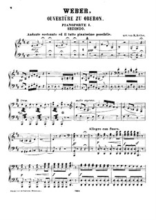 Overture: For two pianos eight hands – piano I part by Carl Maria von Weber