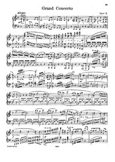 Concerto for Piano and Orchestra No.1, J.98 Op.11: Solo part by Carl Maria von Weber
