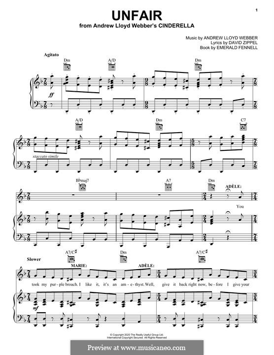 Unfair (from Cinderella): Unfair (from Cinderella) by Andrew Lloyd Webber