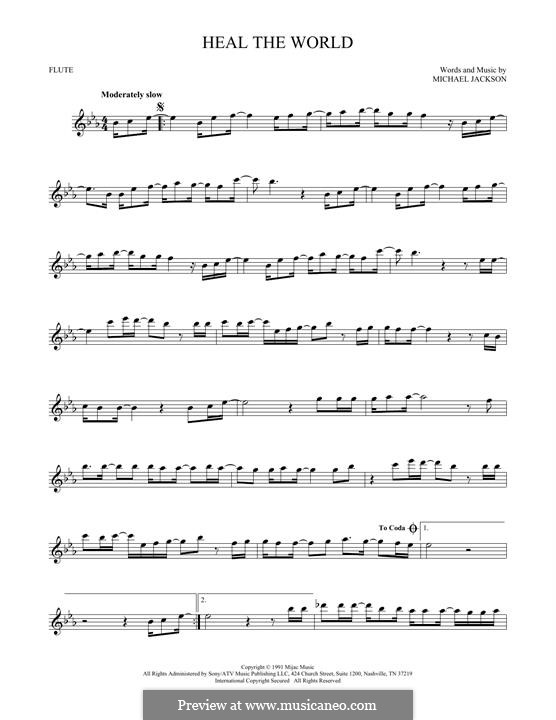 Heal the World: For flute by Michael Jackson