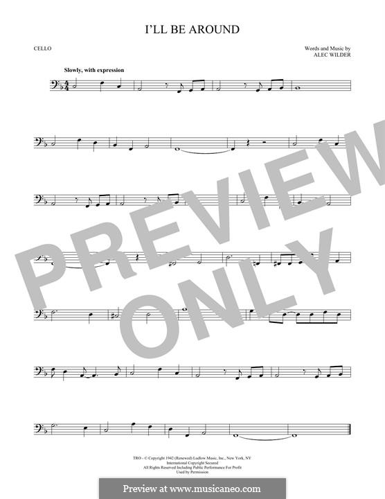 I'll Be Around (The Mills Brothers): For cello by Alec Wilder