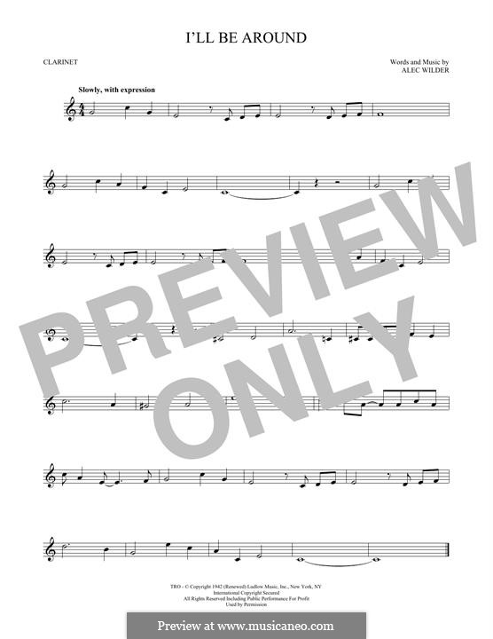 I'll Be Around (The Mills Brothers): For clarinet by Alec Wilder