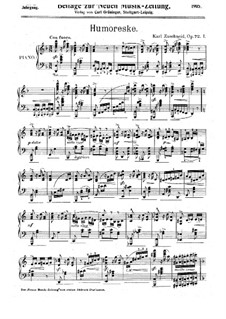 Two Humoresque, Op.72: Humoresque No.1 by Karl Zuschneid