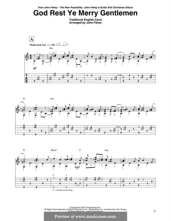 Guitar version: For a single performer by folklore