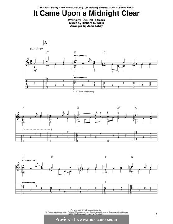 Guitar version: For a single performer by Richard Storrs Willis