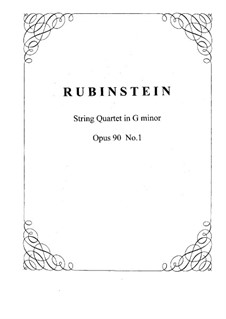 Quartet for Strings No.7 in D Minor, Op.90 No.1: Parts by Anton Rubinstein