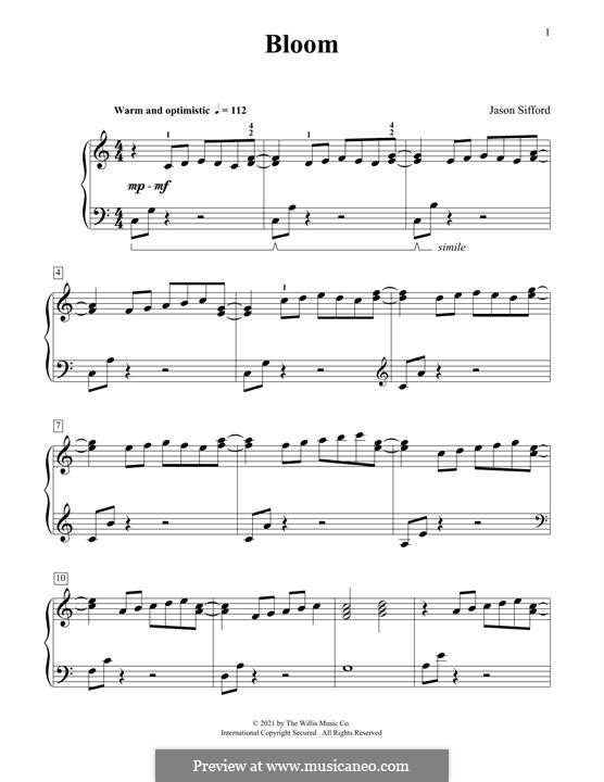 Bloom by J. Sifford sheet music on MusicaNeo