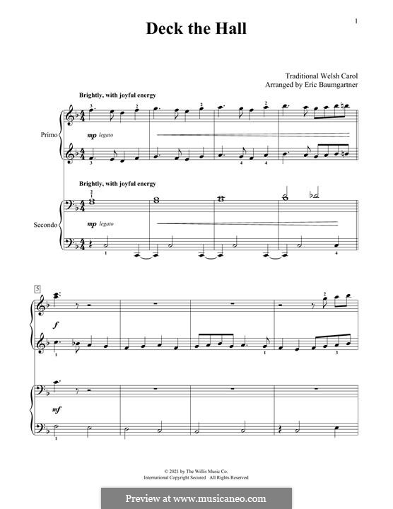 Piano version: For four hands by folklore
