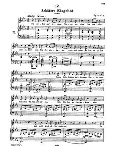 Shepherd's Lament, D.121 Op.3 No.1: Piano-vocal score by Franz Schubert