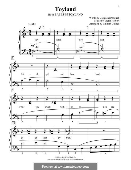 Toyland: For piano by Victor Herbert