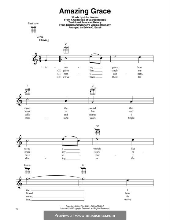 For one instrument (printable scores): For ukulele by folklore