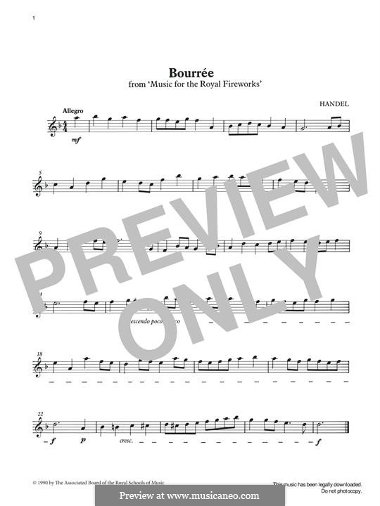 Bourrée: For percussion by Georg Friedrich Händel