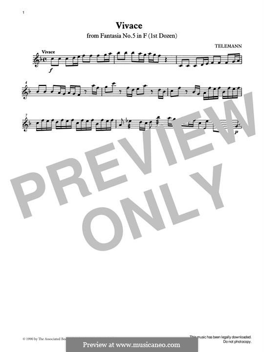 Vivace from Graded Music for Tuned Percussion: Vivace from Graded Music for Tuned Percussion by Georg Philipp Telemann