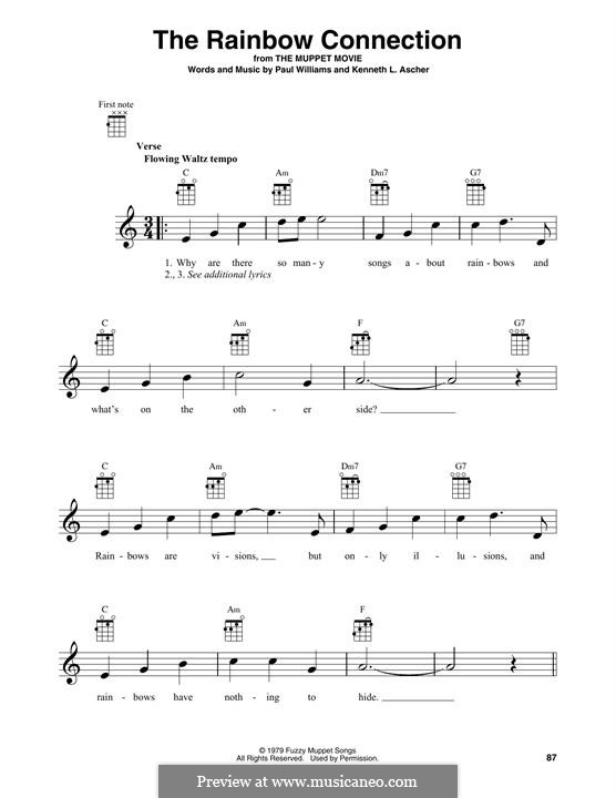The Rainbow Connection (Kermit the Frog): For ukulele by Paul H. Williams, Kenneth L. Ascher
