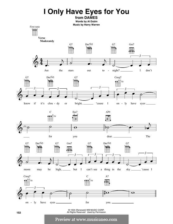 I Only Have Eyes for You by H. Warren sheet music on MusicaNeo