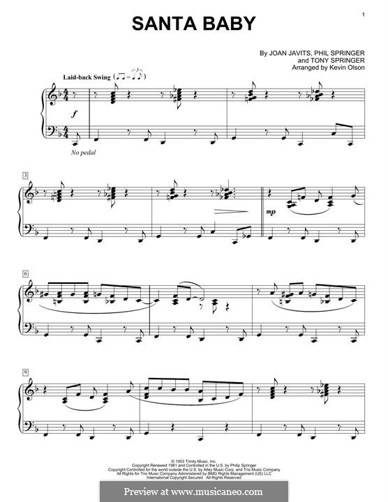 Piano version: For a single performer by Joan Javits, Philip Springer, Tony Springer