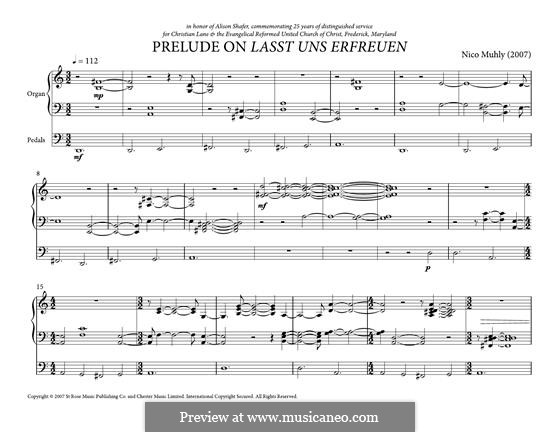 Prelude On Lasst Uns Erfreuen: Prelude On Lasst Uns Erfreuen by Nico Muhly