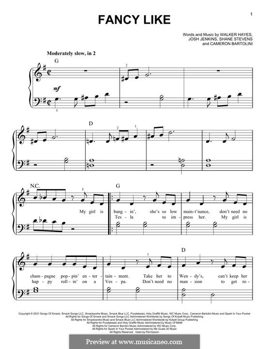 Fancy Like by W. Hayes - sheet music on MusicaNeo