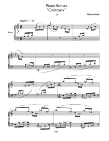 Piano Sonata 'Contrasts': Movement IV by Michael Deak