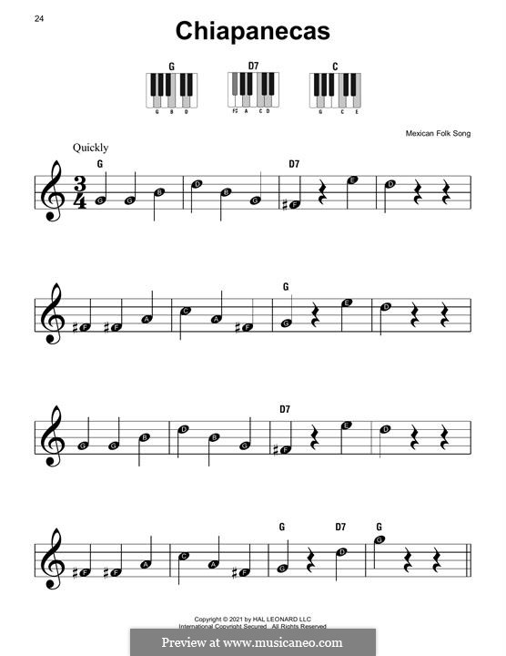 Chiapanecas: For easy piano by folklore
