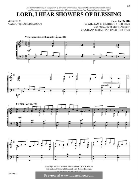 Lord, I Hear Showers Of Blessing (with 'Jesu, Joy of Man's Desiring