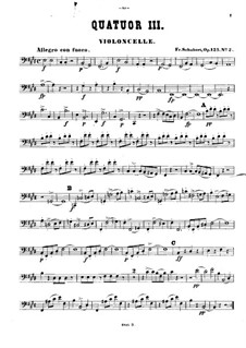 String Quartet No.11 in E Major, D.353 Op.125 No.2: Cello part by Franz Schubert