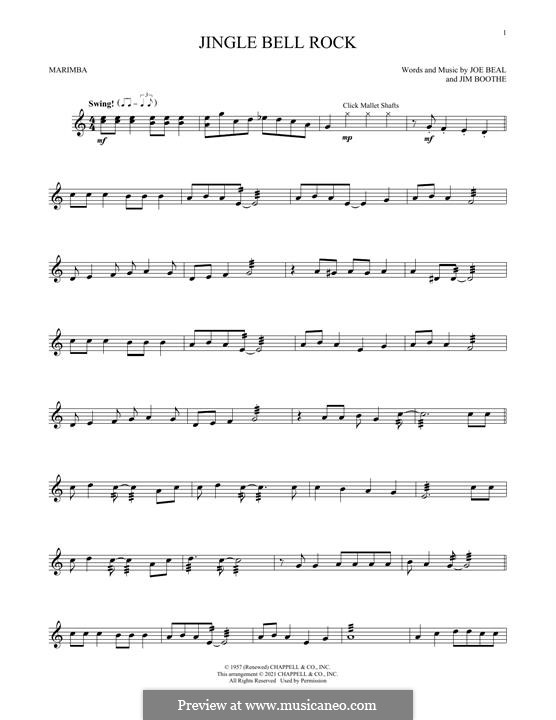 Instrumental version: For marimba by Jim Boothe, Joe Beal