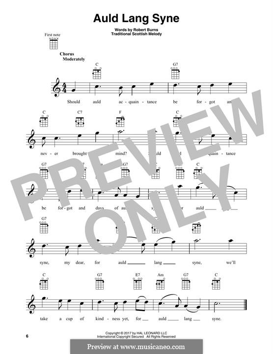 Vocal-instrumental version (printable scores): For ukulele by folklore