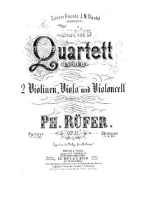 String Quartet No.2 in E Flat Major, Op.31: Full score by Philipp Rüfer