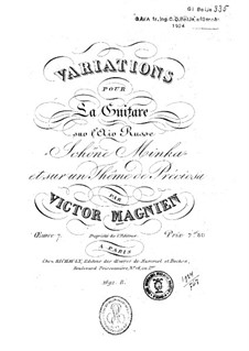 Variations for Guitar, Op.7: Variations for Guitar by Victor Magnien