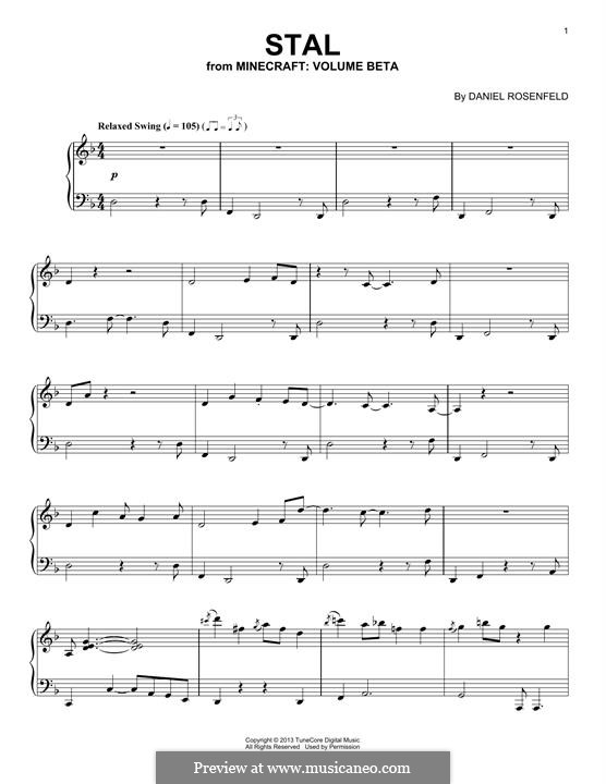 Stal (from Minecraft) (C418): For piano by Daniel Rosenfeld